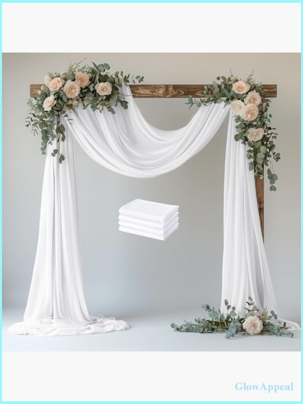 4 Panels Sheer Chiffon Arch Draping Fabric 28.7x20FT Wedding Backdrop Drapes